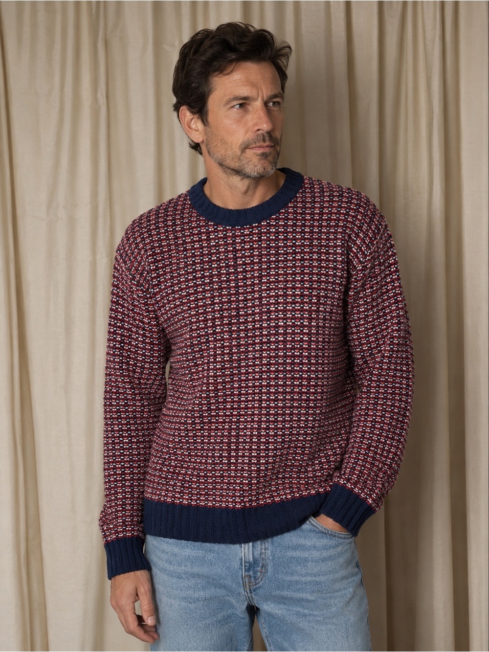 Vintage Men's GANT Rugger Wool Blend Crewneck Textured Knit Sweater